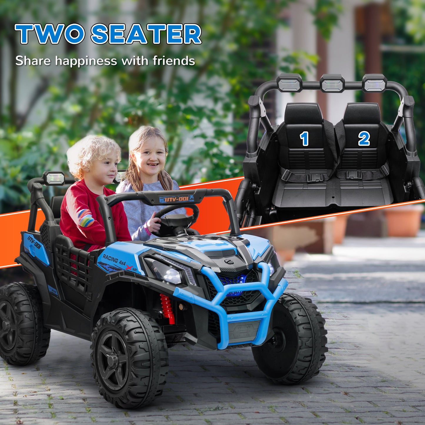 Voiture électrique 2 places 24V pour enfants