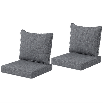 Coussins chaise patio 4 pièces avec dossier
