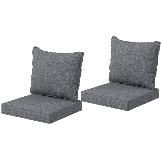 Coussins de Chaise de Patio 4 Pièces Aosom - Intérieur/Extérieur