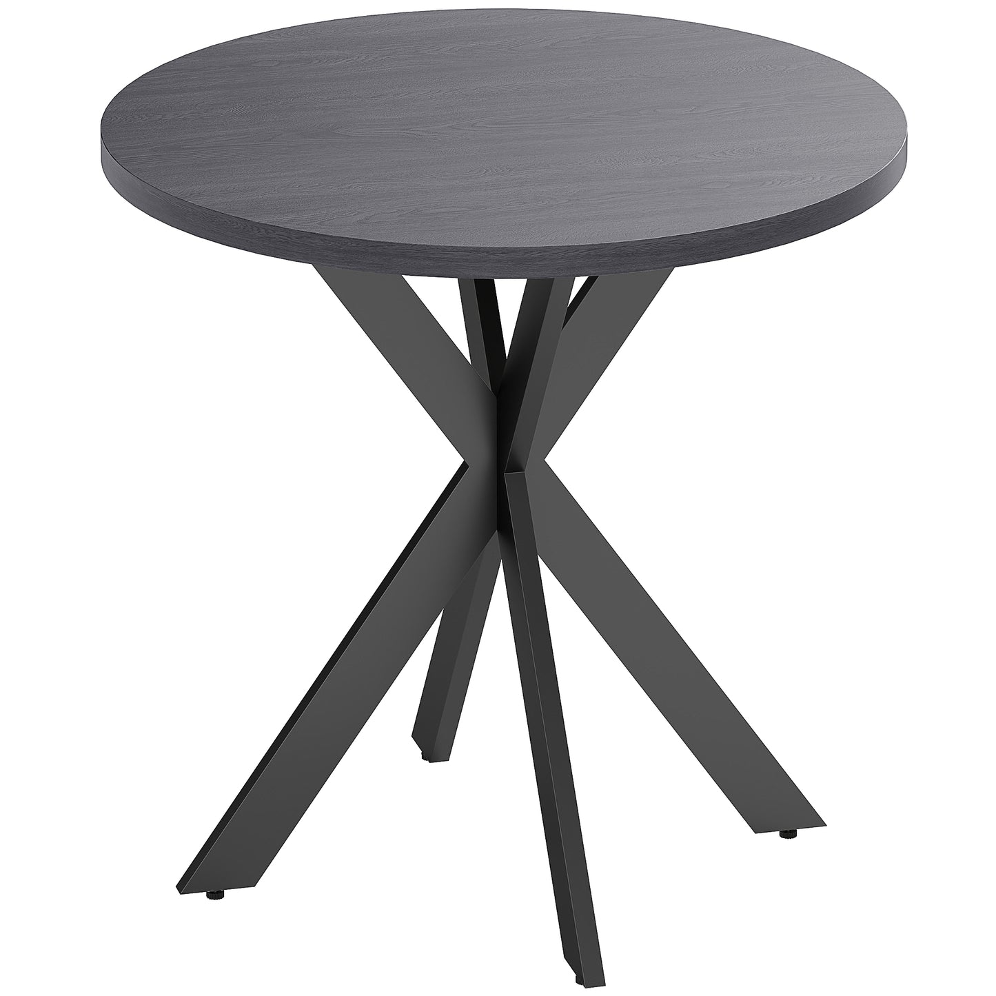 Table à manger ronde contemporaine 74 cm pieds croisés