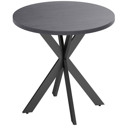 Table à manger ronde contemporaine 74 cm pieds croisés