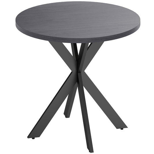 Table à manger ronde contemporaine 74 cm pieds croisés