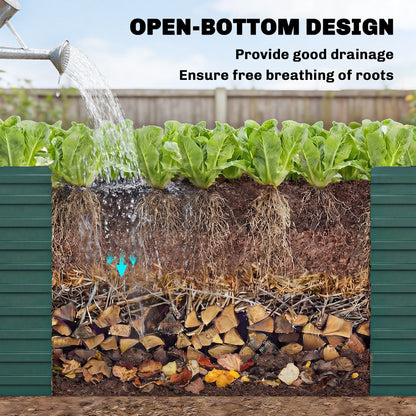 Bac jardinage surélevé galvanisé extra profond 152x91x60cm