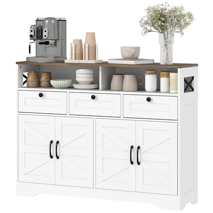 Buffet bahut 4 portes de grange et 3 tiroirs