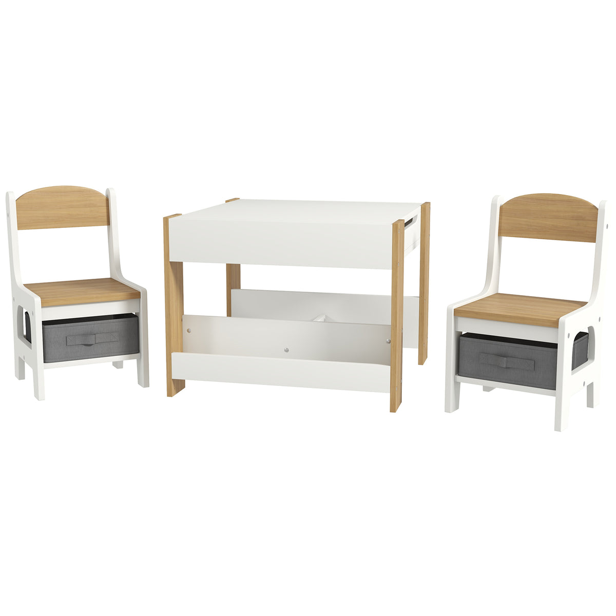 Ensemble table et chaises pour enfants avec plateau réversible