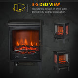 Foyer électrique sur pied effet flamme réaliste 750W/1500W