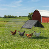 Enclos métallique pour poules avec couverture UV