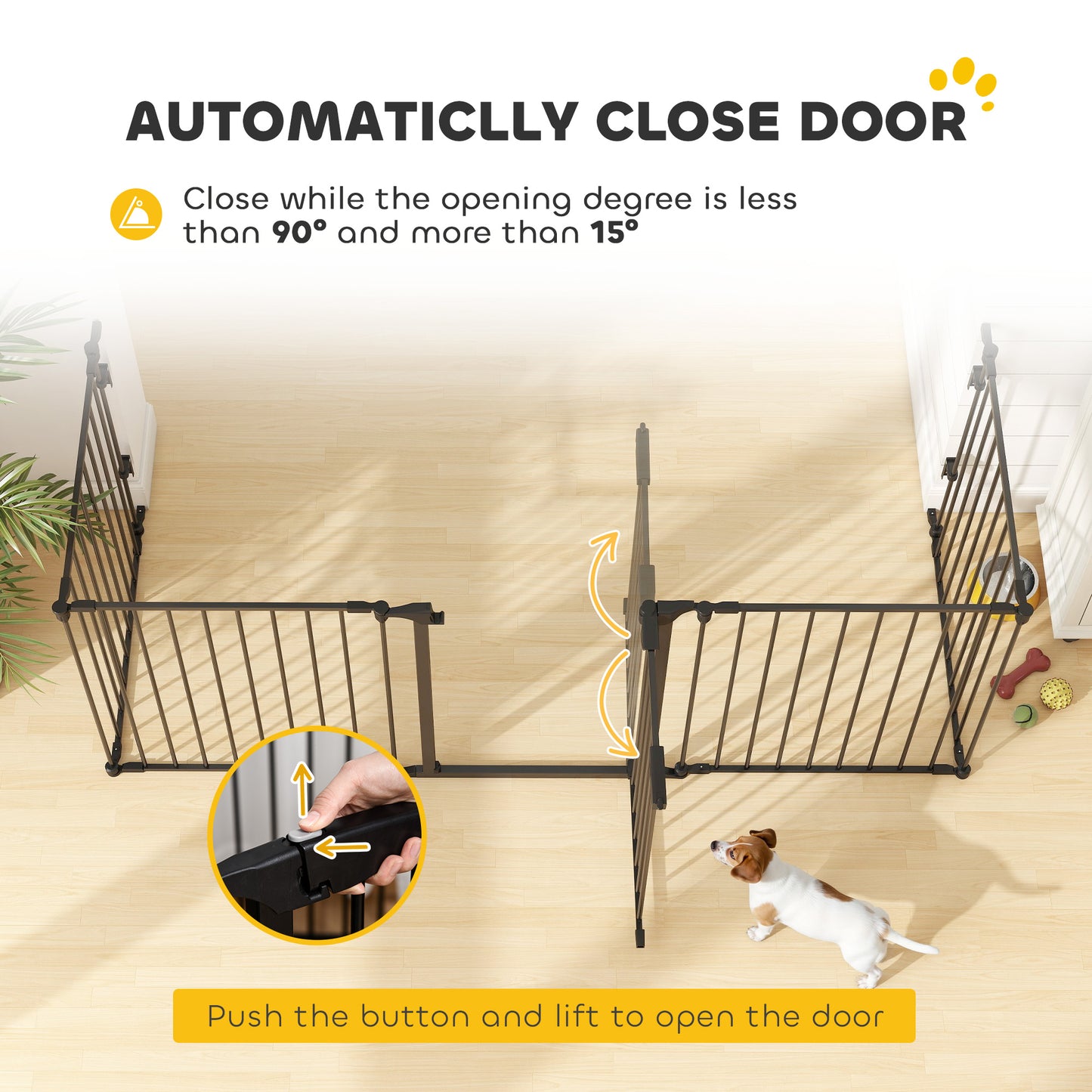 Parc pour chien pliable intérieur avec porte
