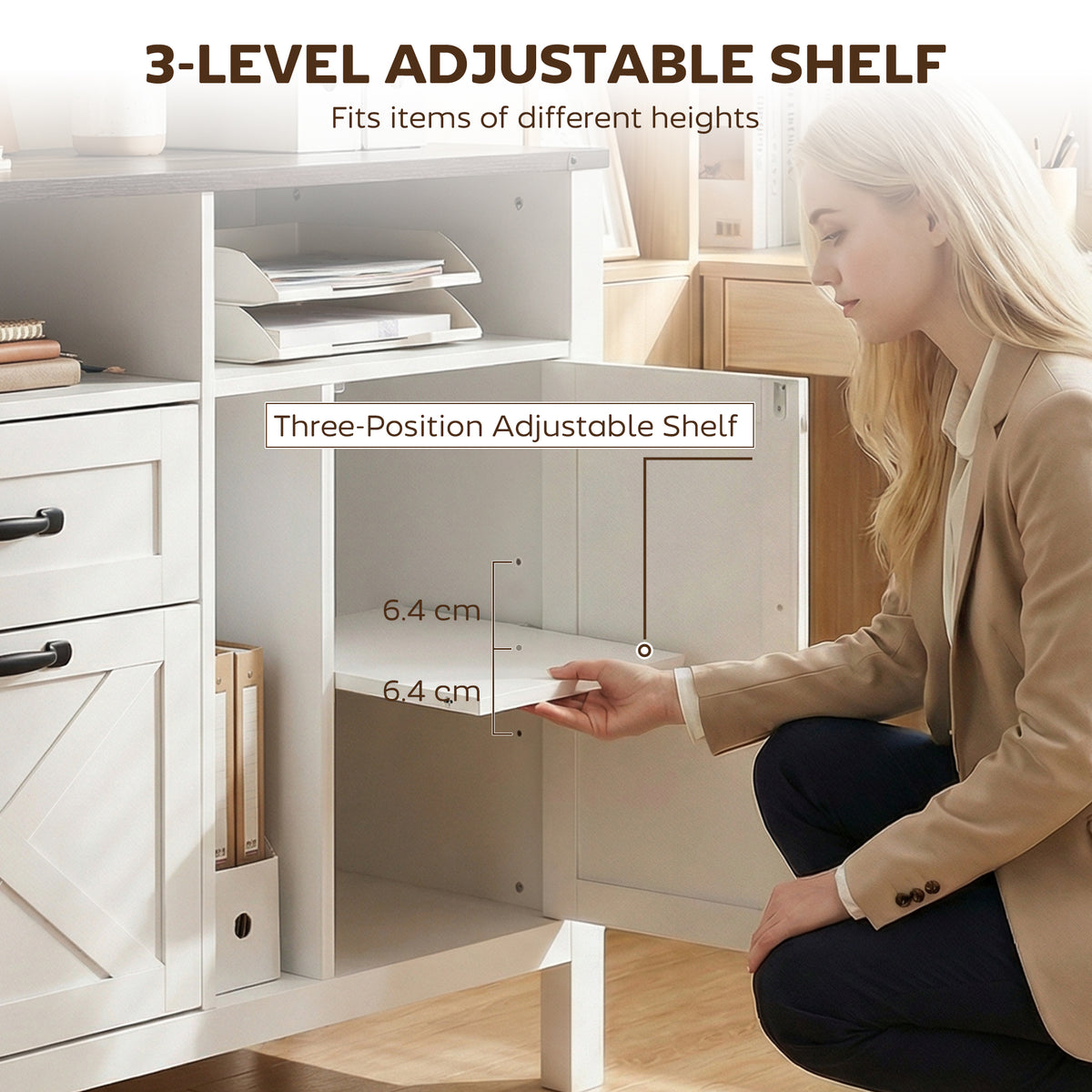 Classeur latéral de bureau style rustique