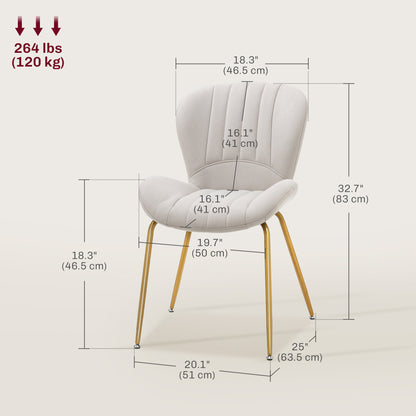 Chaises de salle à manger coquille lot de 2