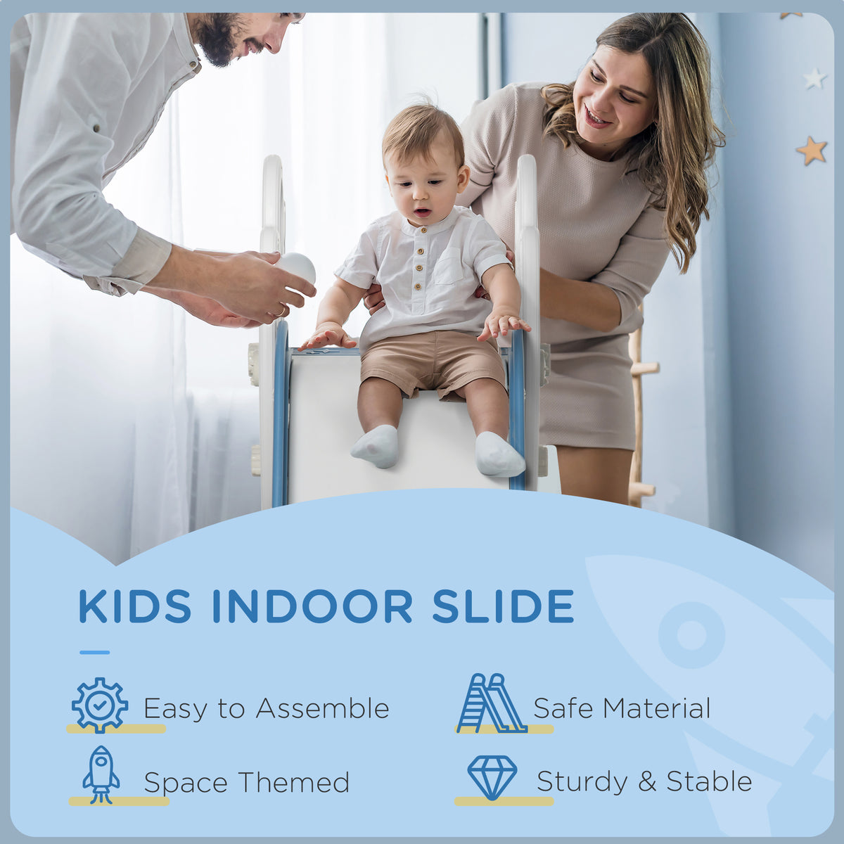 Glissade pour tout-petits thème spatial
