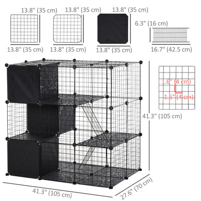 Enclos pour petits animaux modulaire en métal