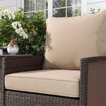 Coussins chaise patio 4 pièces avec dossier
