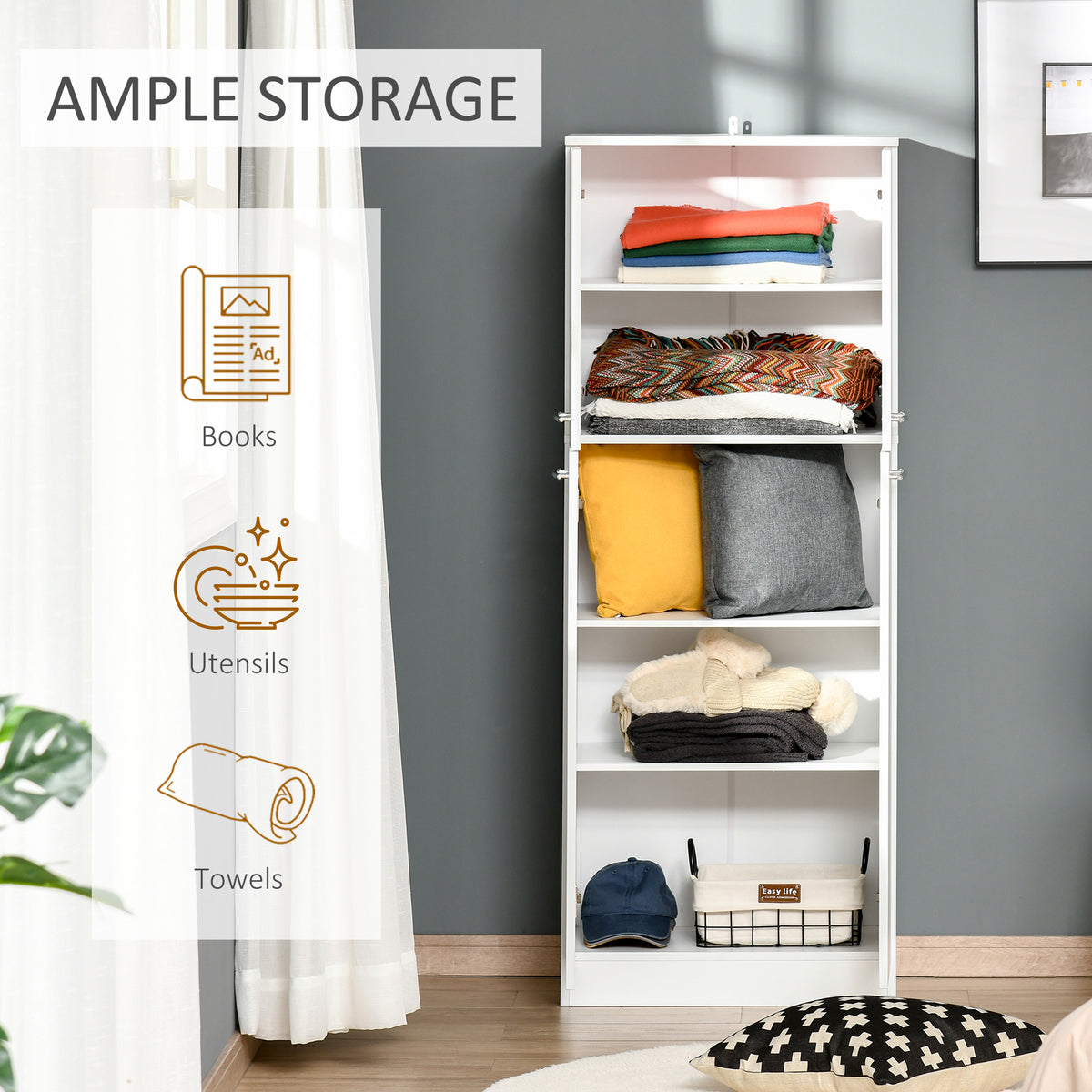 Armoire de cuisine garde-manger autoportante
