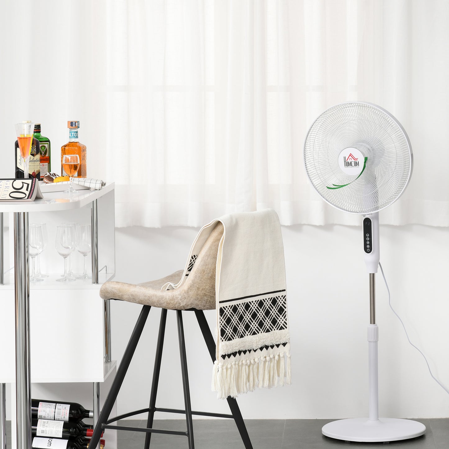 Ventilateur sur pied avec télécommande hauteur réglable