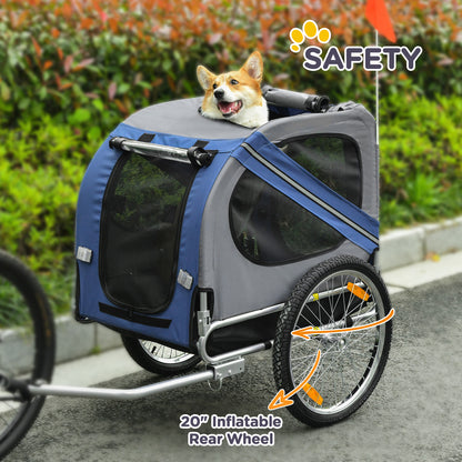 Remorque vélo pour chien avec 3 entrées