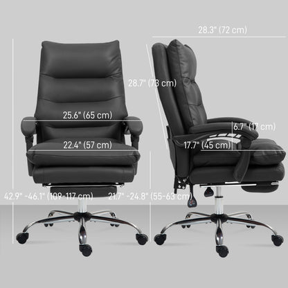 Chaise de bureau massante 6 points avec repose-pieds