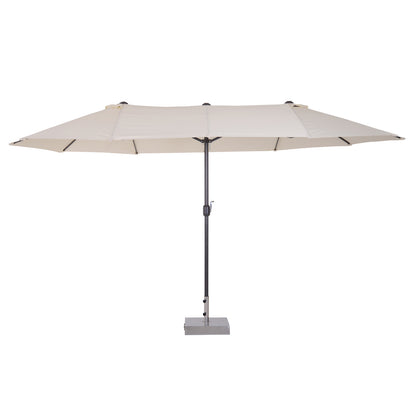 Parasol de patio double face rectangulaire 457 cm