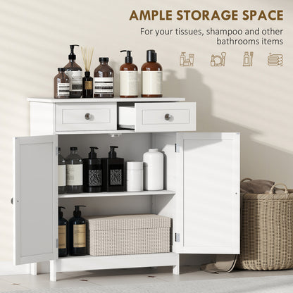 Meuble de salle de bain autoportant avec rangement et tiroirs