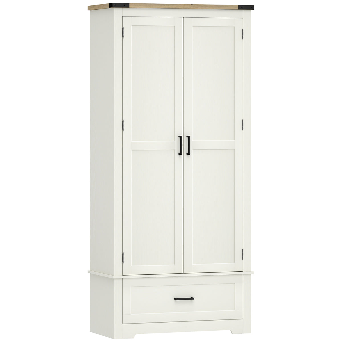 Armoire-garde-manger de cuisine style campagnard 175 cm