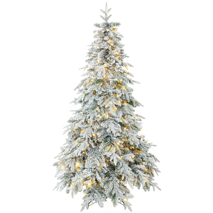 Arbre de Noël artificiel illuminé et enneigé