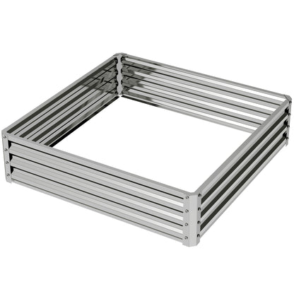 Jardinière surélevée acier galvanisé 120x120x30cm