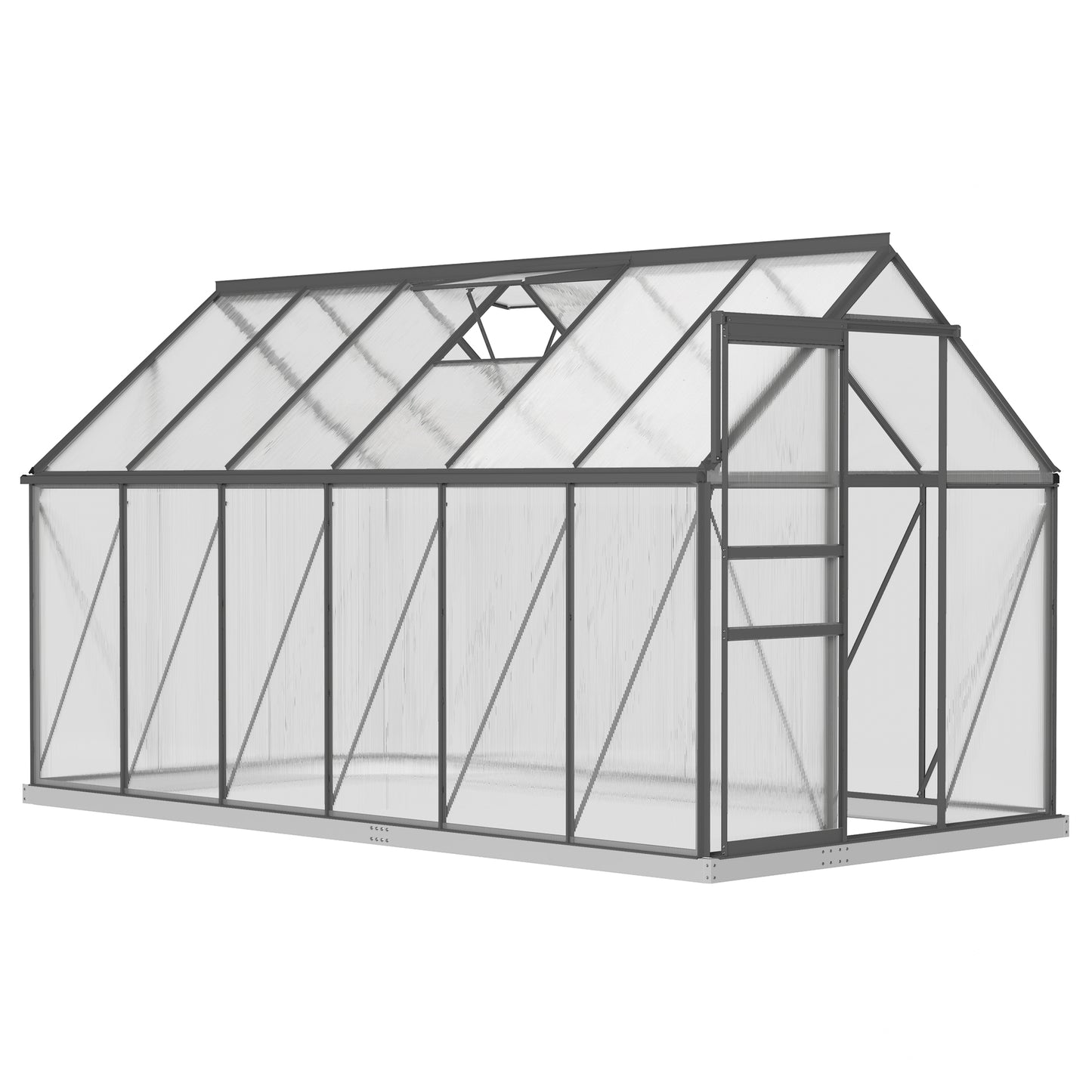 Serre de jardin polycarbonate 183 x 183 x 198 cm