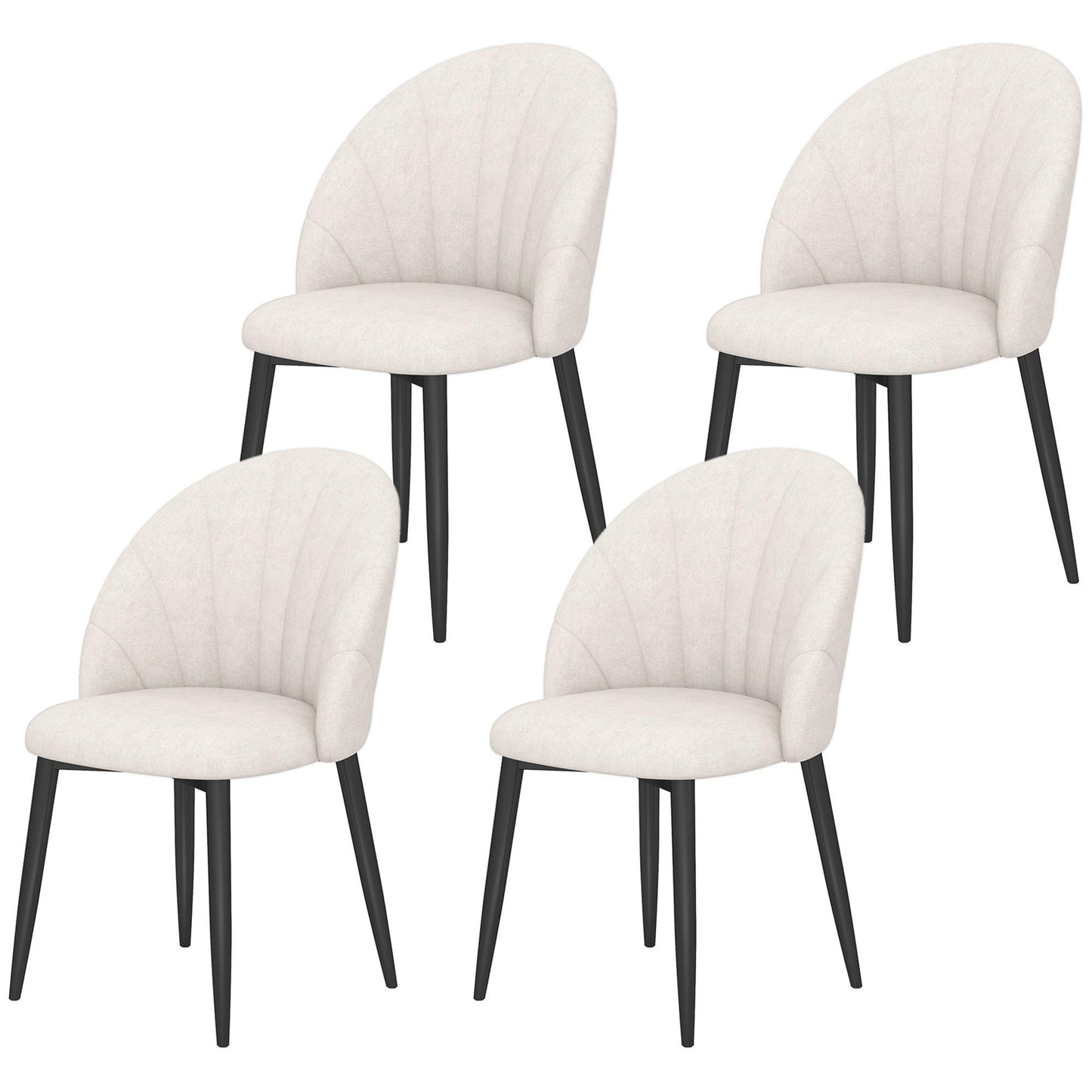 Chaises de salle à manger rembourrées ensemble de 4