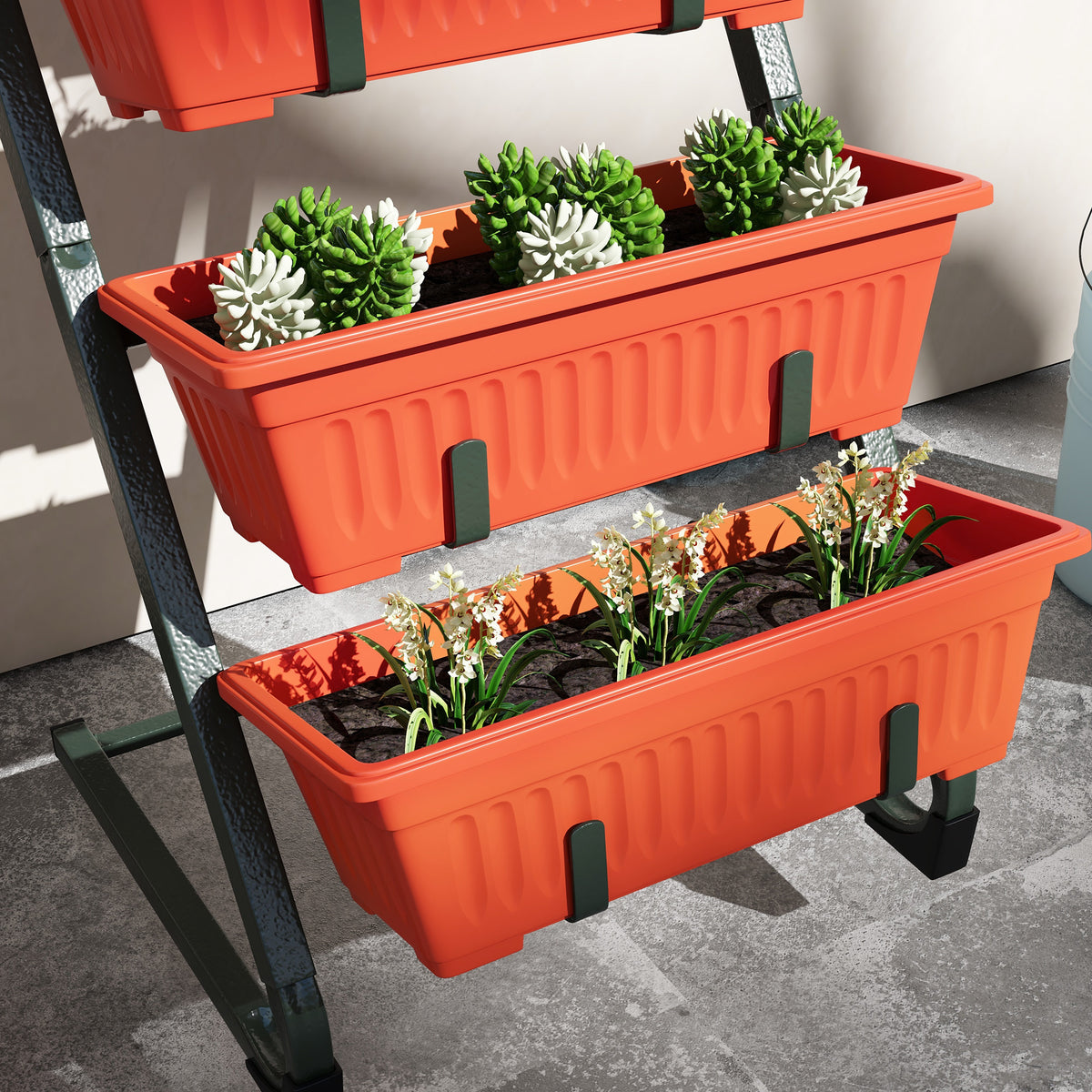 Jardinière verticale 5 étages avec 5 bacs — Noir