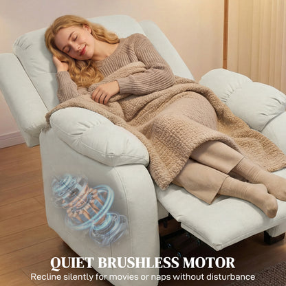 Fauteuil inclinable de massage motorisé en velours