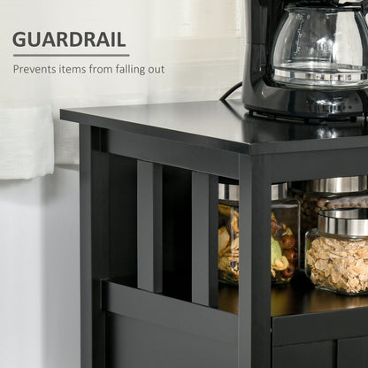 Buffet de cuisine console avec portes et tablettes réglables