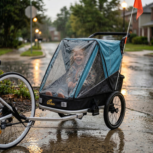 Remorque vélo 3-en-1 enfant pliable avec siège inclinable