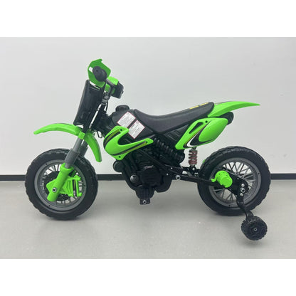 Moto électrique pour enfants 12V avec roulettes d'entraînement