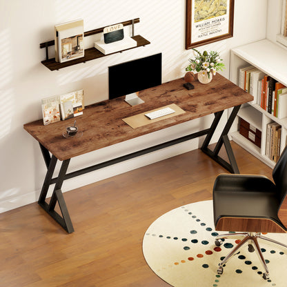Bureau d'ordinateur industriel style rustique