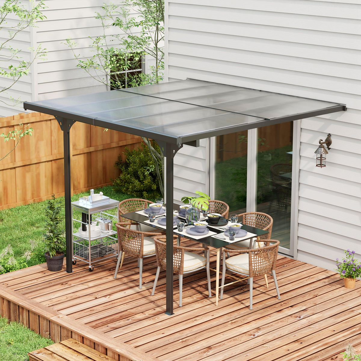 Pergola gazebo extérieur 3 x 3 m — aluminium