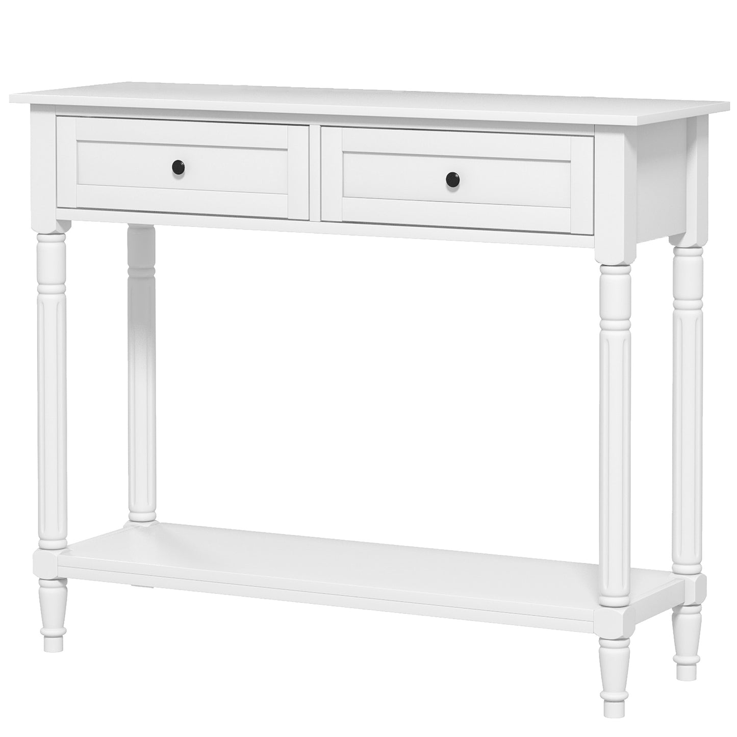 Table console d'entrée avec 2 tiroirs et étagère
