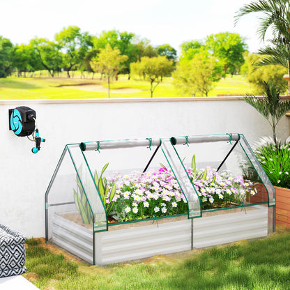 Jardinière surélevée 2-en-1 avec mini-serre