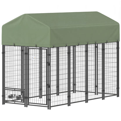 Enclos pour chien extérieur verrouillable acier soudé