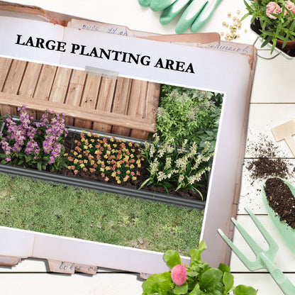 Bac surélevé galvanisé 8'x2'x1' pour jardin