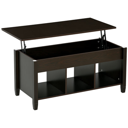 Table basse relevable moderne avec rangement caché