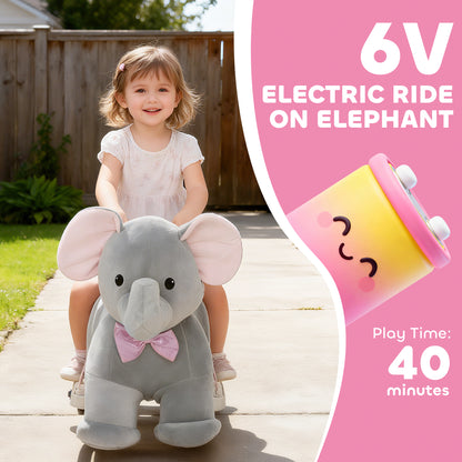 Jouet porteur éléphant électrique pour enfants