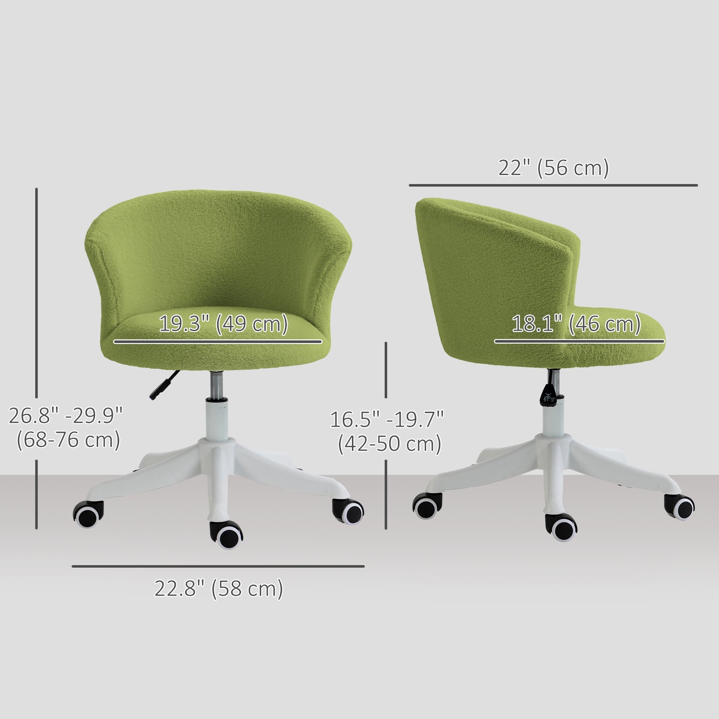 Chaise bureau sans bras hauteur réglable roulettes pivotantes