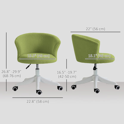 Chaise bureau sans bras hauteur réglable roulettes pivotantes