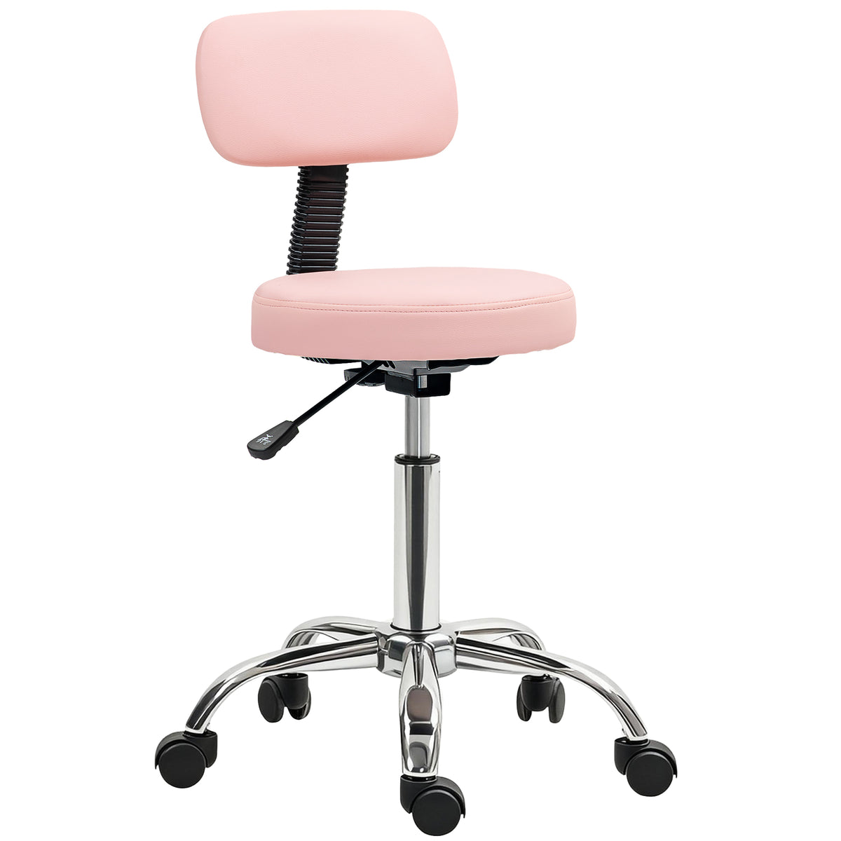 Tabouret roulant réglable avec dossier