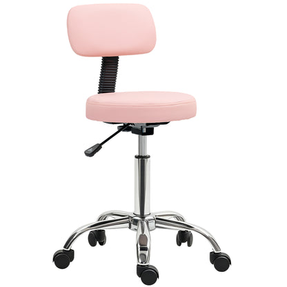 Tabouret roulant réglable avec dossier