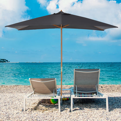 Parasol rectangulaire bambou 213 x 305 cm