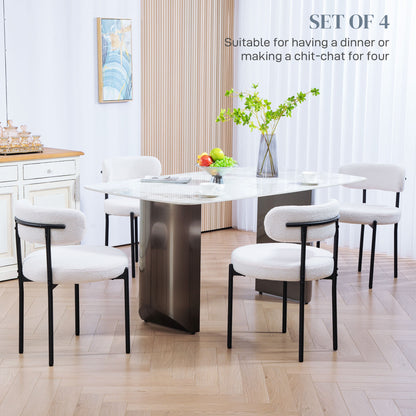 Chaises de salle à manger modernes rembourrées ensemble de 4