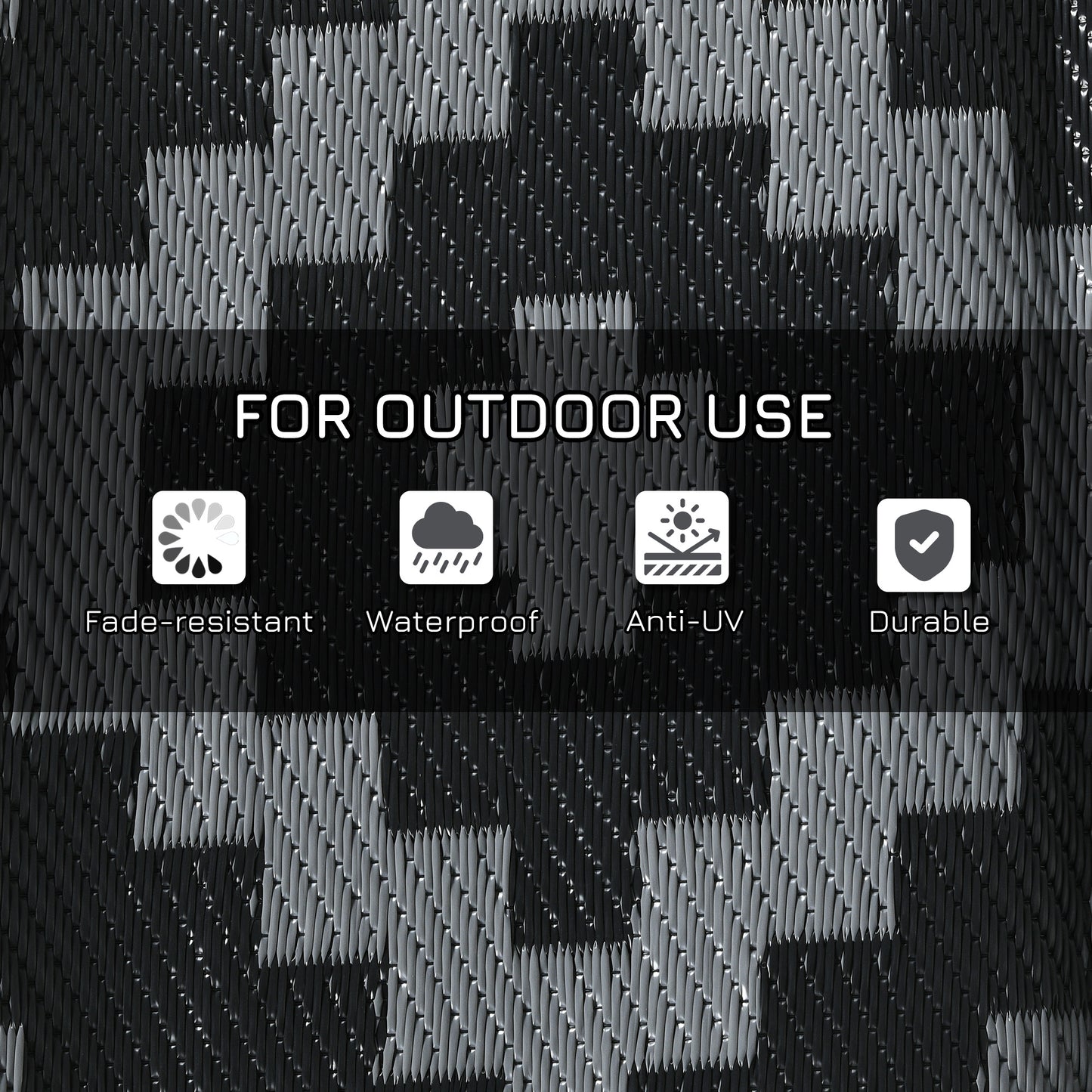 Tapis extérieur réversible imperméable 274 x 549 cm
