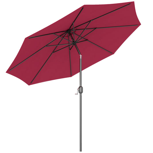 Parasol de patio rond 10 pieds avec manivelle