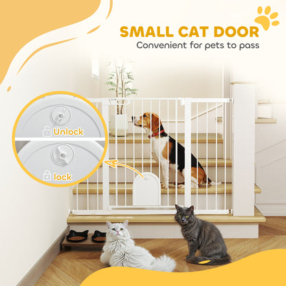 Barrière pour animaux extra large 76-131 cm avec porte